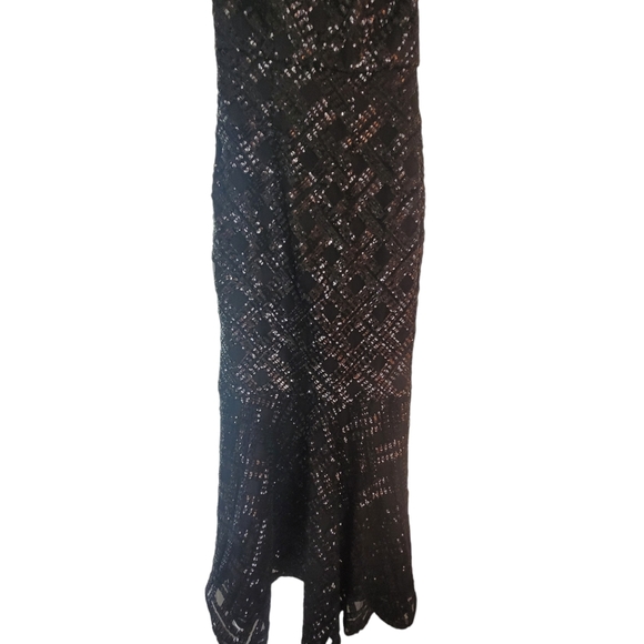 Eliza J Black sequins Gown Size 0 NWOT - Picture 8 of 10